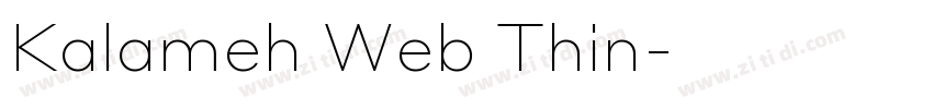 Kalameh Web Thin字体转换